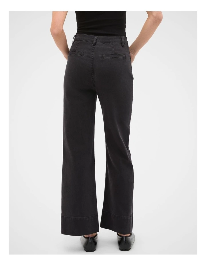 Core Wide Leg Pocket Jeans in Charcoal Wash image 5
