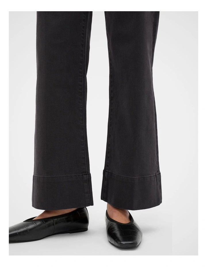 Core Wide Leg Pocket Jeans in Charcoal Wash image 6