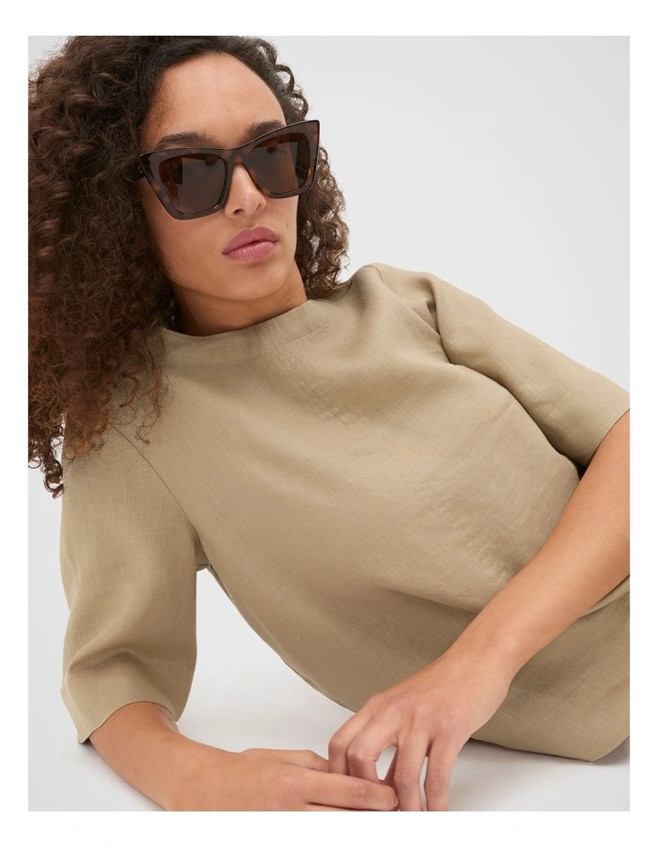 Paola Designer Catseye Sunglasses in Dark Tort image 2