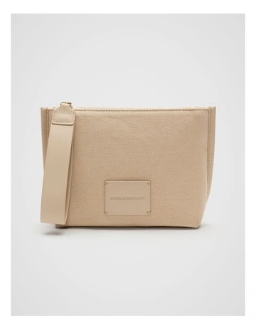 Fabric Detail Pouch in Rye