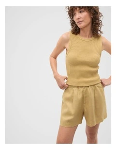 Textured Rib Tank in Honey