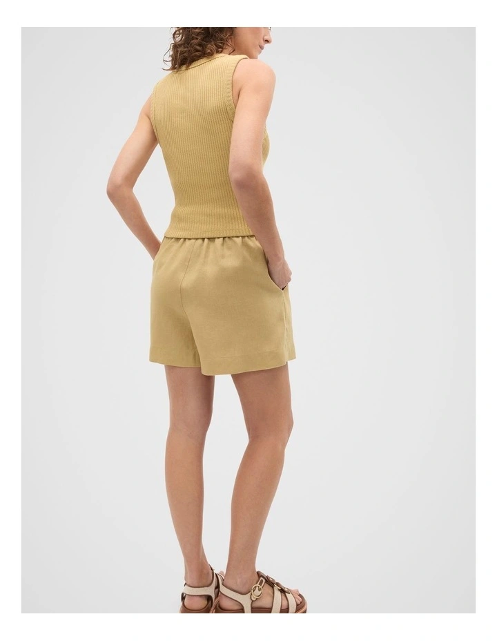 Textured Rib Tank in Honey image 2
