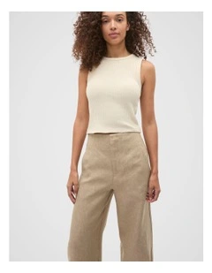 Textured Rib Tank in Tofu
