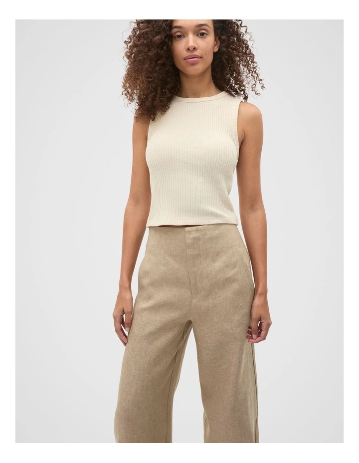 Textured Rib Tank in Tofu image 1