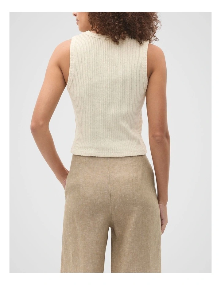 Textured Rib Tank in Tofu image 2