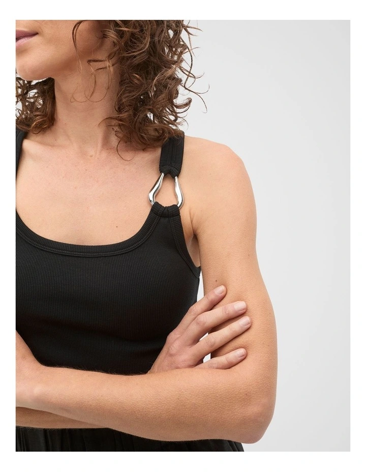 Hardware Detail Tank in Black image 4
