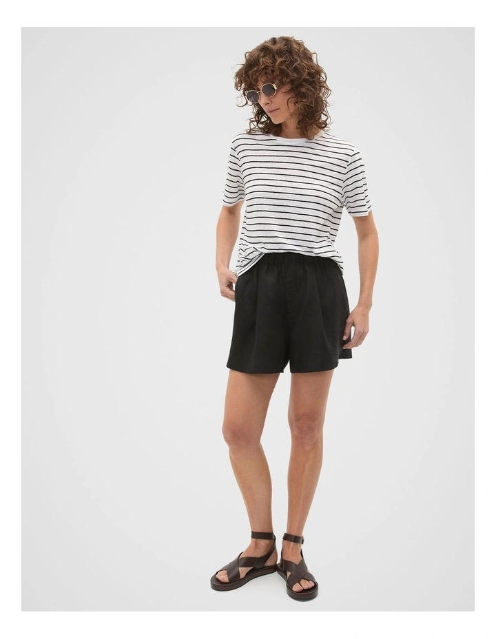 Linen Neat Tee in Multi image 3