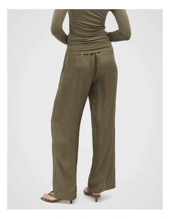 Boat Neck Layering Top in Olive Leaf image 2