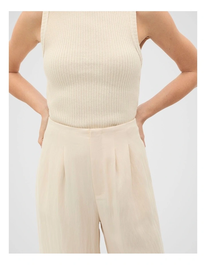 Relaxed High Waist Pant in Tofu image 4