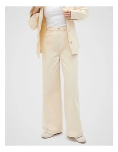 Denim Wide Leg Jean in Tofu