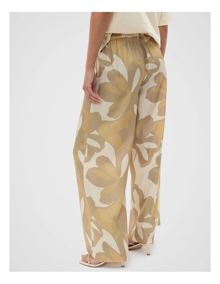 Satin Printed Pant in Multi image 2