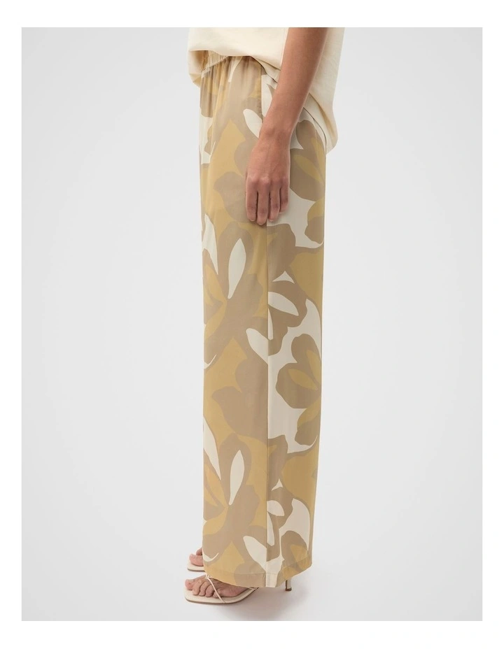 Satin Printed Pant in Multi image 4