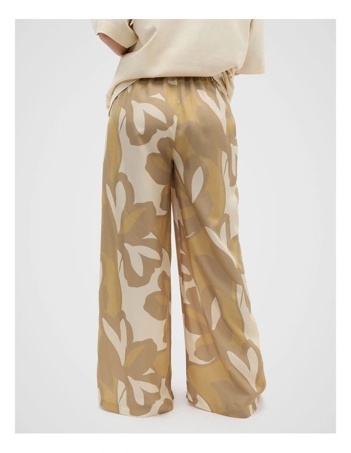 Satin Printed Pant in Multi image 6