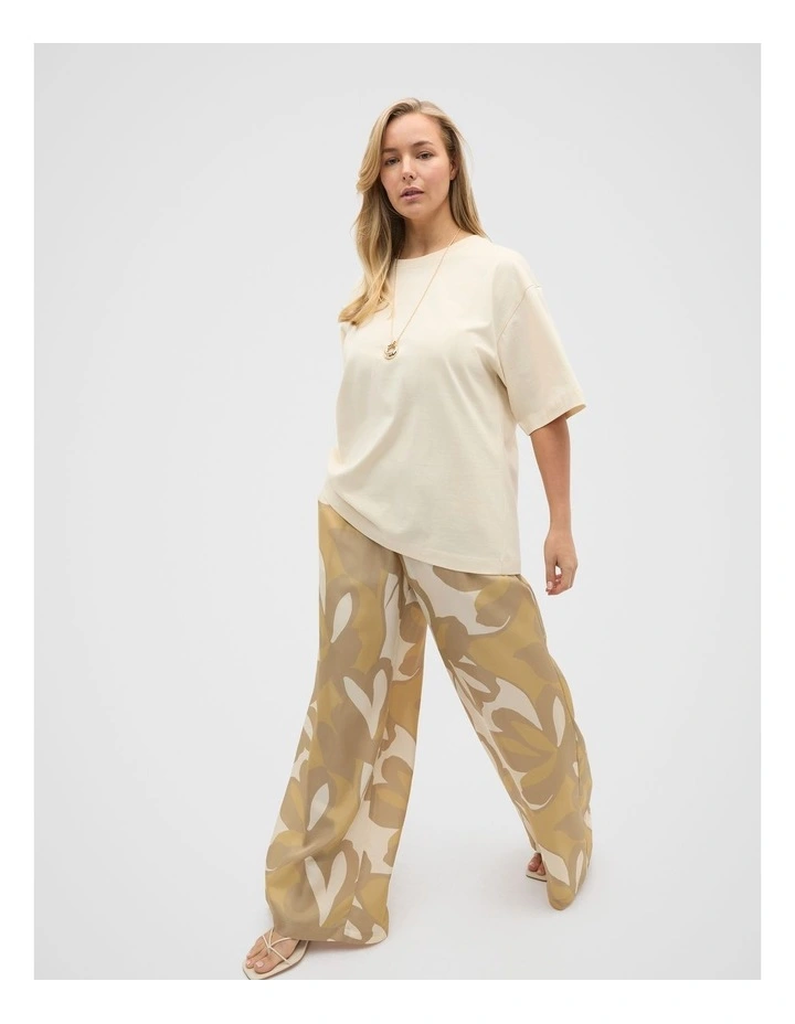 Satin Printed Pant in Multi image 7