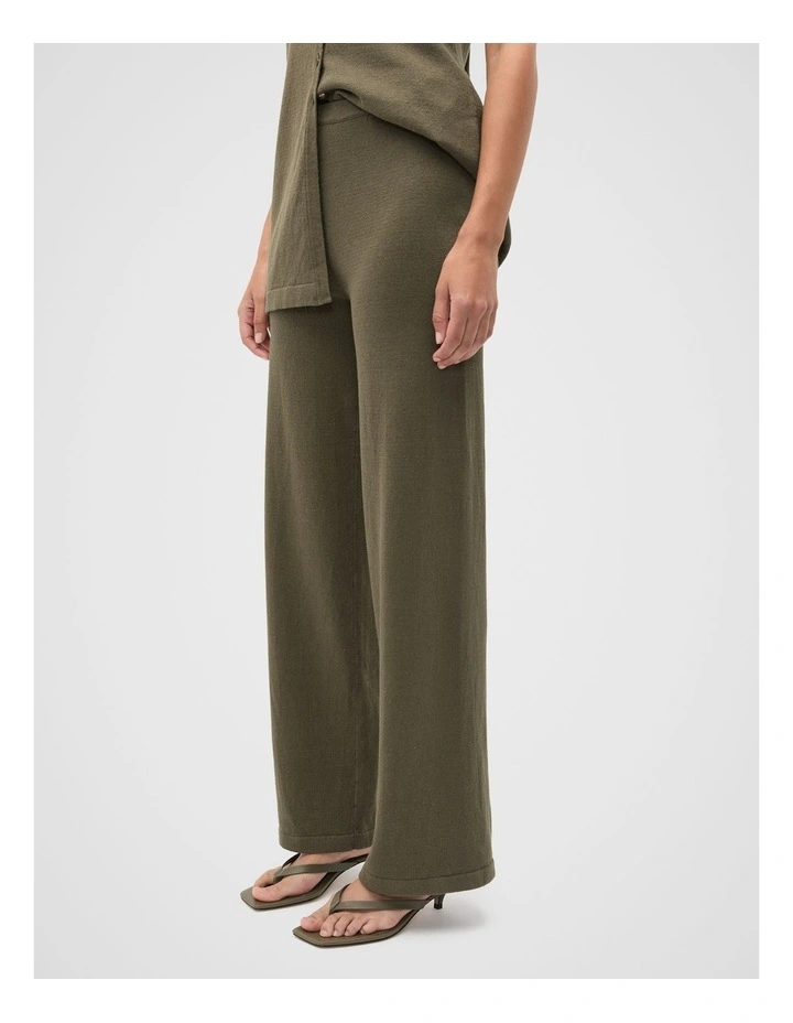 Summer Knit Pant in Olive Leaf image 1