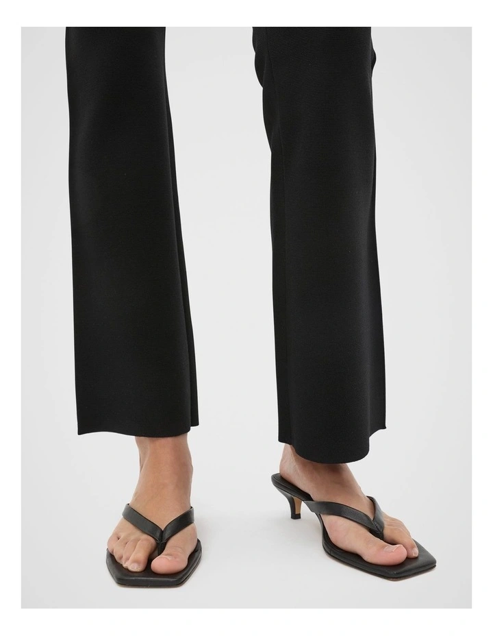 Crepe Knit Pintuck Pant in Black image 4