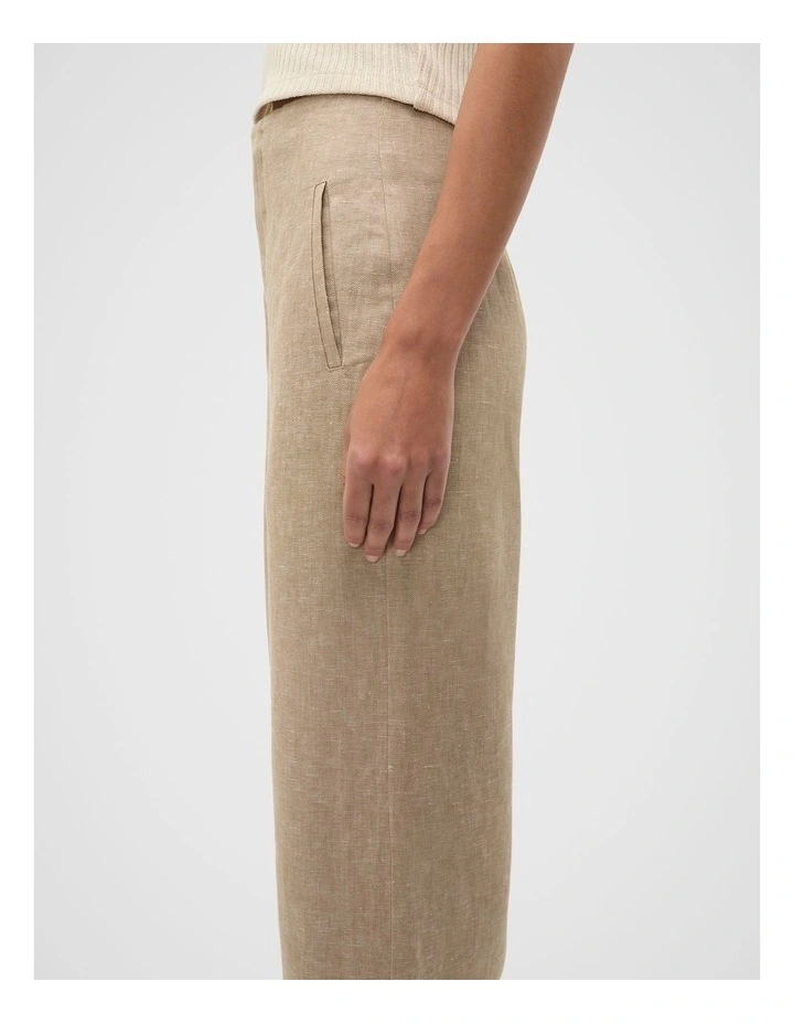 Linen Crossdye Palazzo Pant in Rye Crossdye image 4