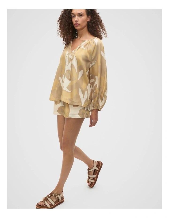 Satin Printed Short in Multi image 3