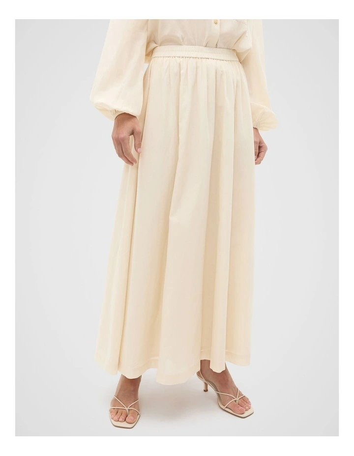 Voile Maxi Skirt in Tofu image 1