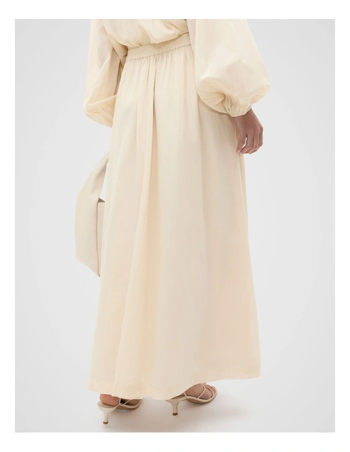 Voile Maxi Skirt in Tofu image 2