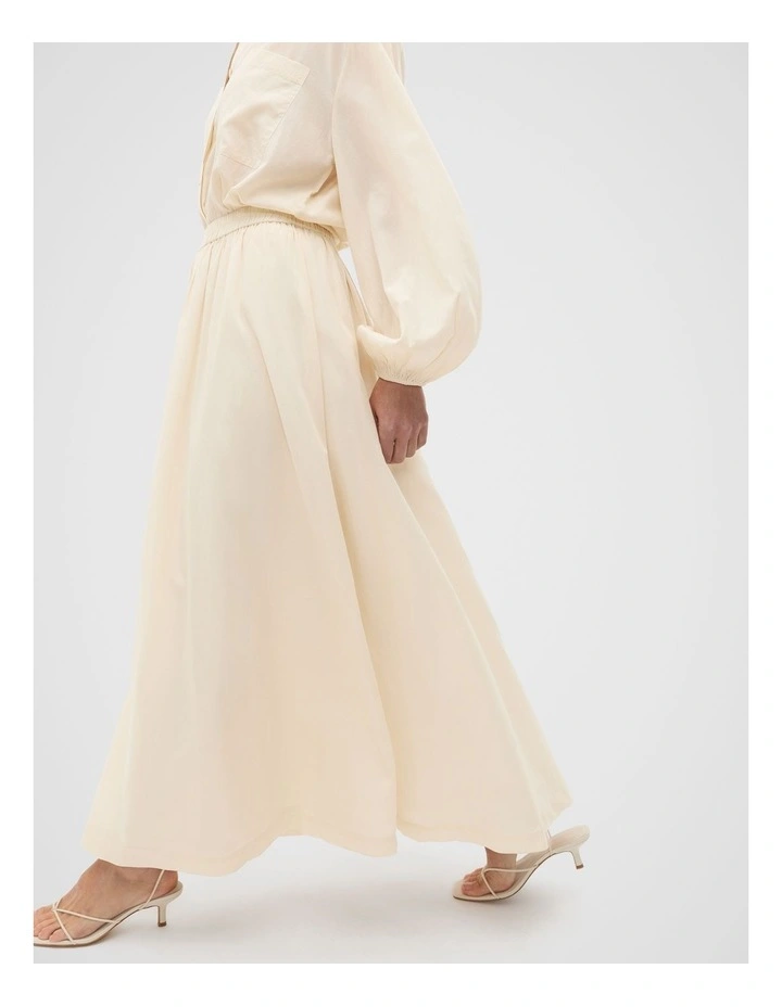 Voile Maxi Skirt in Tofu image 4