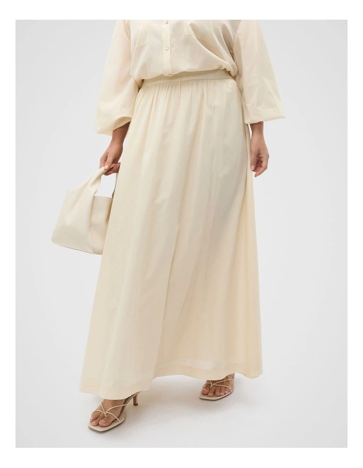Voile Maxi Skirt in Tofu image 5