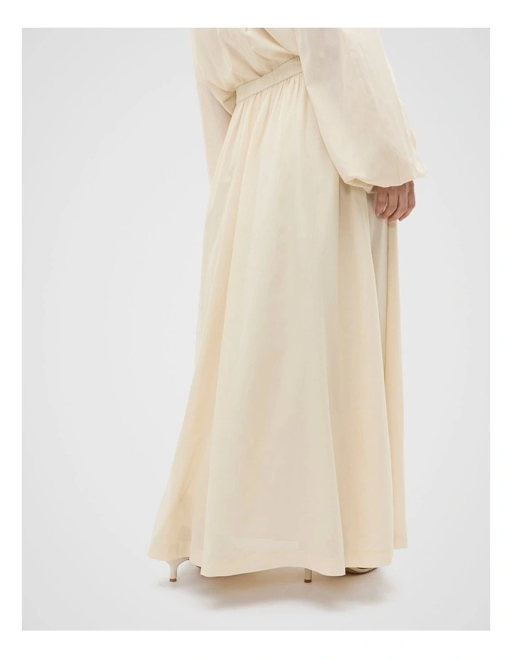 Voile Maxi Skirt in Tofu image 6