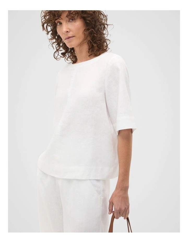 Core Linen Tee in Whisper White image 1