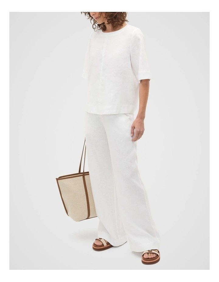 Core Linen Tee in Whisper White image 3