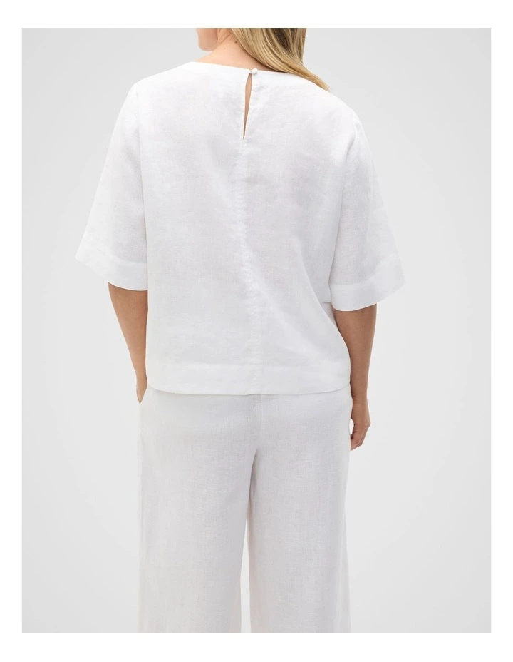 Core Linen Tee in Whisper White image 6