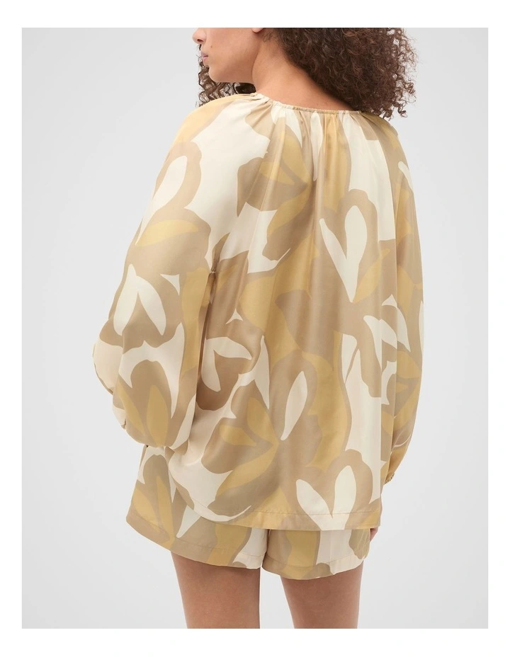 Satin Printed Blouse in Multi image 2