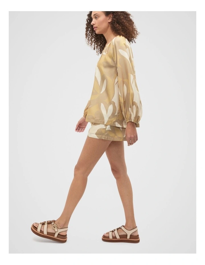 Satin Printed Blouse in Multi image 3