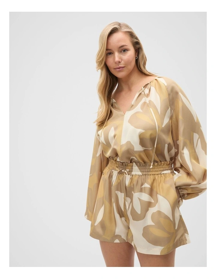 Satin Printed Blouse in Multi image 5