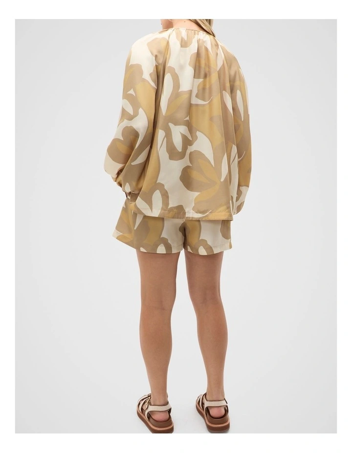 Satin Printed Blouse in Multi image 6