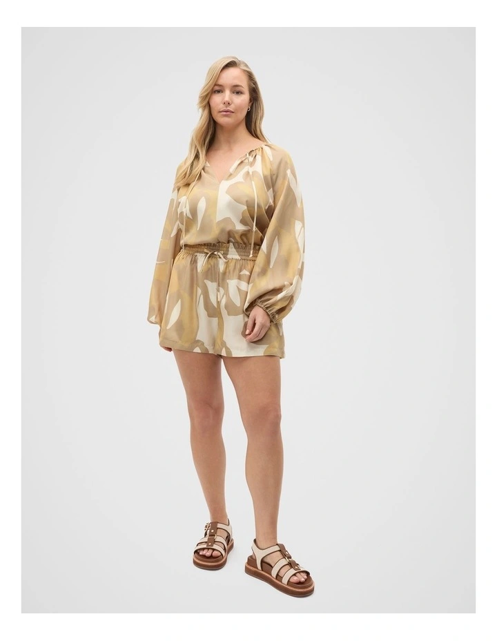 Satin Printed Blouse in Multi image 7