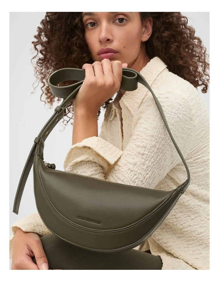 Relaxed Crossbody Bag in Olive Leaf image 2