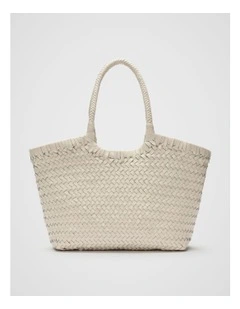 Leather Basket Bag in Tofu