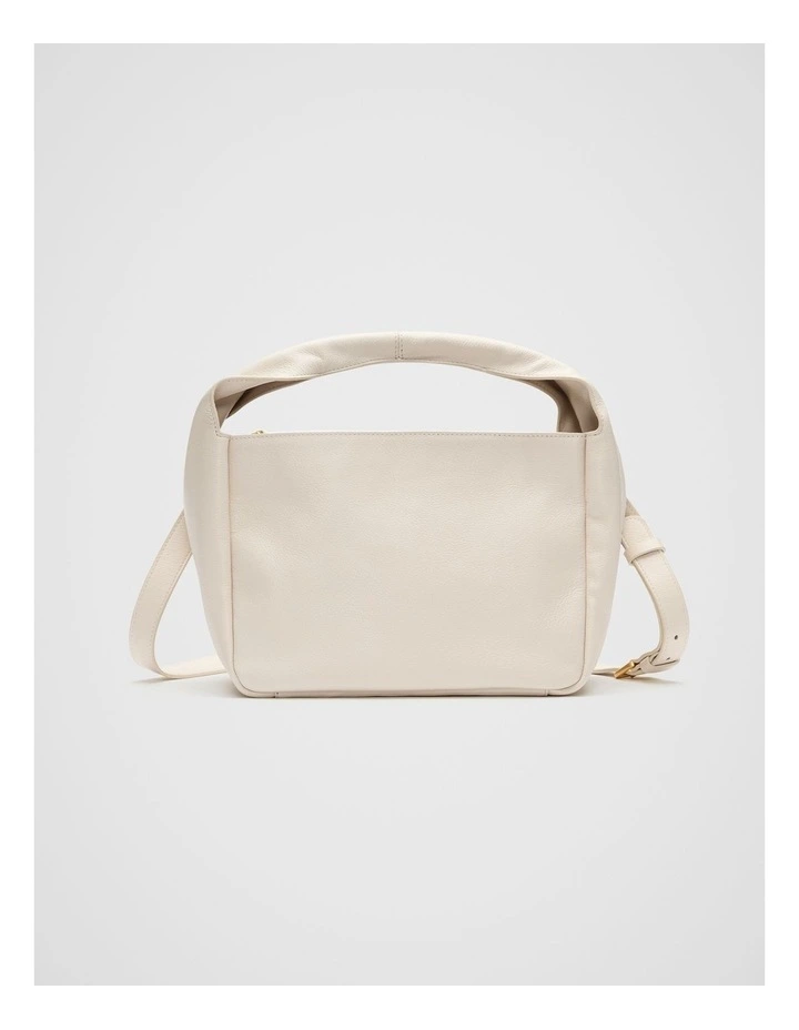 Leather Curved Mini Bag in Tofu image 1