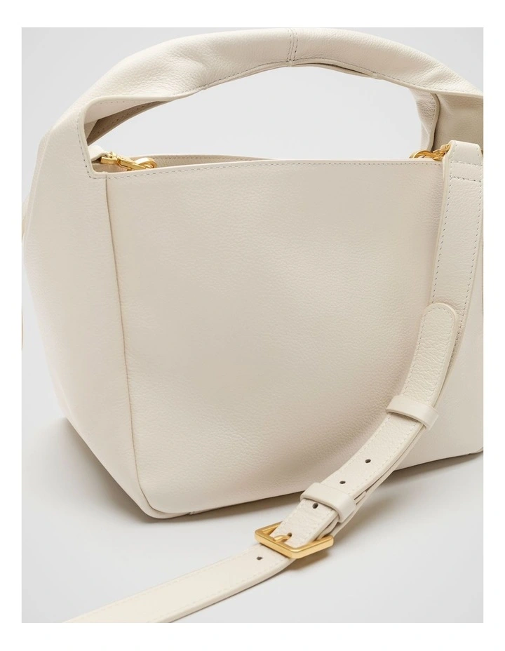 Leather Curved Mini Bag in Tofu image 3