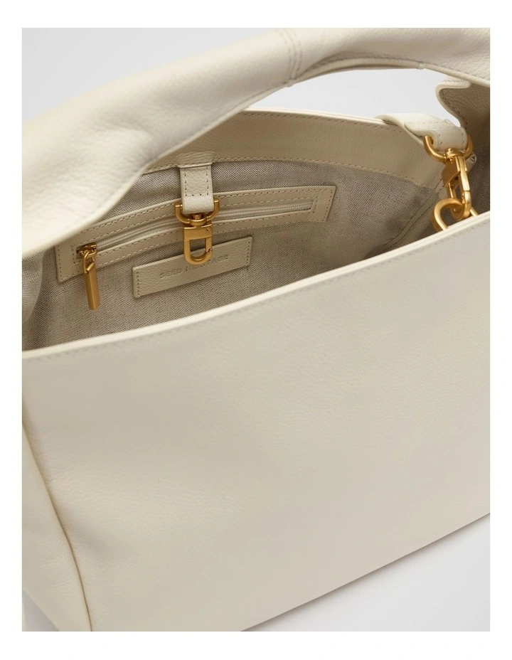 Leather Curved Mini Bag in Tofu image 4