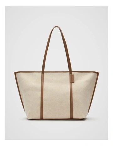Trim Detail Tote in Deep Tan