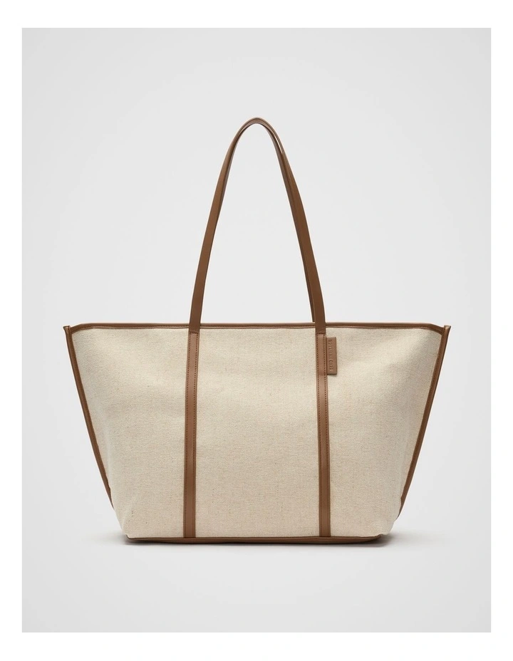 Trim Detail Tote in Deep Tan image 1