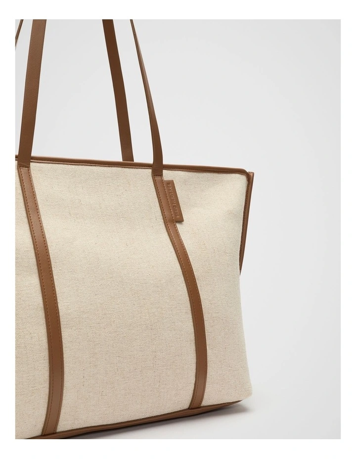 Trim Detail Tote in Deep Tan image 3