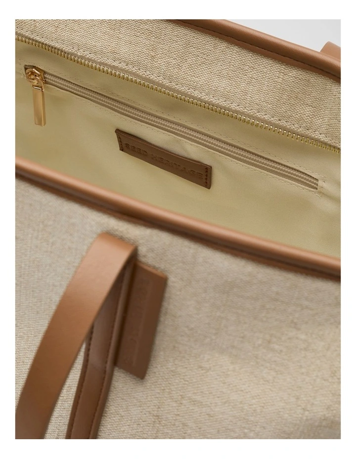 Trim Detail Tote in Deep Tan image 4