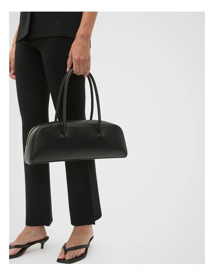 Structured Shoulder Bag in Black image 2