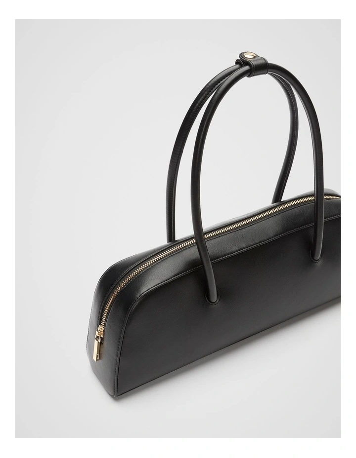 Structured Shoulder Bag in Black image 3