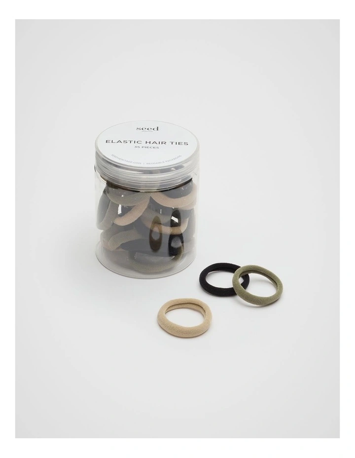 Hair Tie Set in Olive Leaf image 1