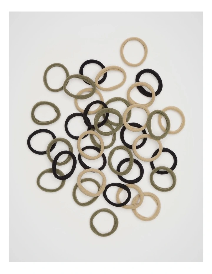 Hair Tie Set in Olive Leaf image 2