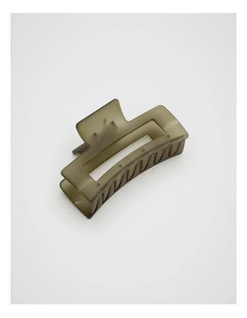 Rectangle Hair Claw in Olive Leaf
