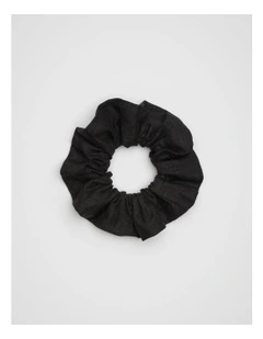Linen Scrunchie in Black